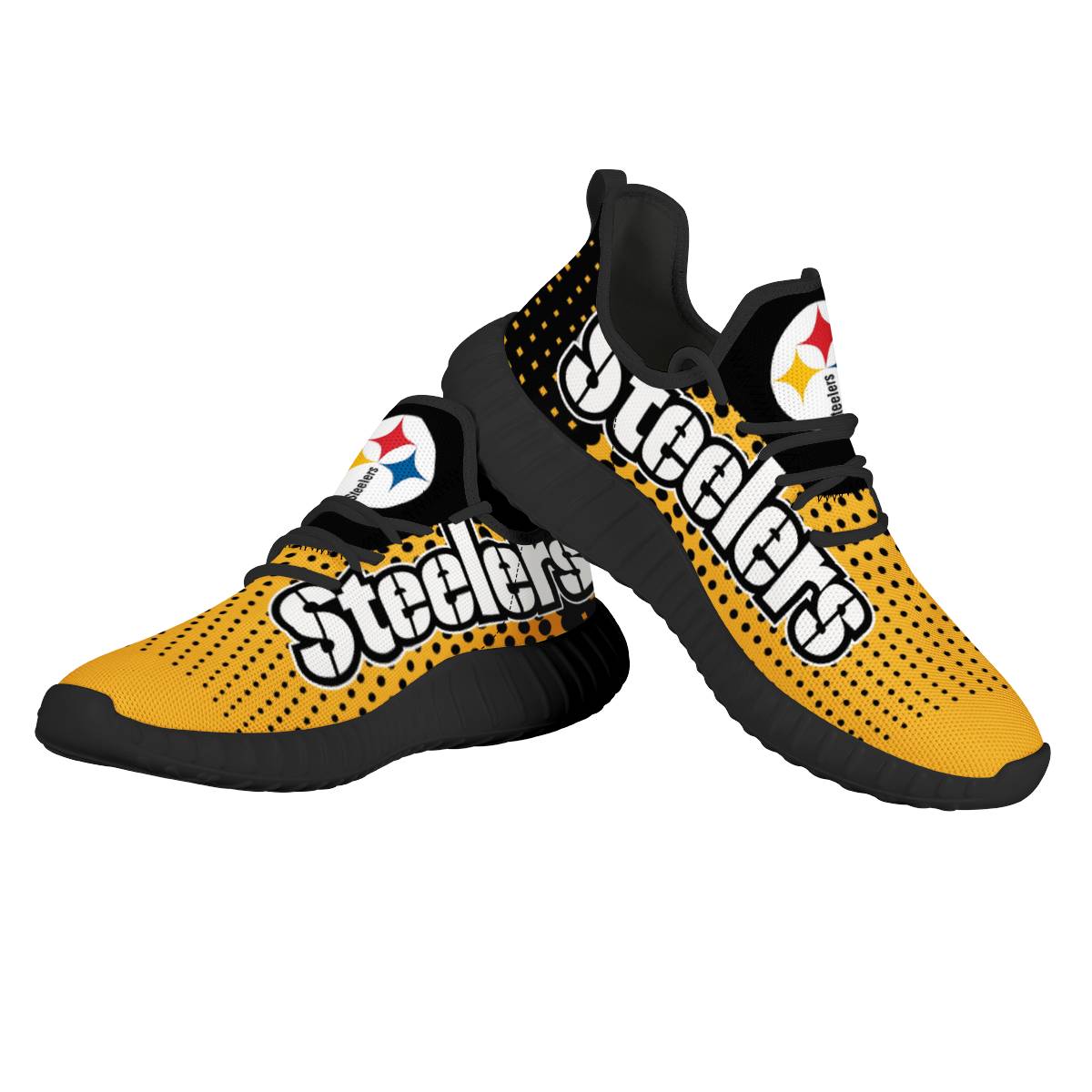 Men's NFL Pittsburgh Steelers Mesh Knit Sneakers/Shoes 001
